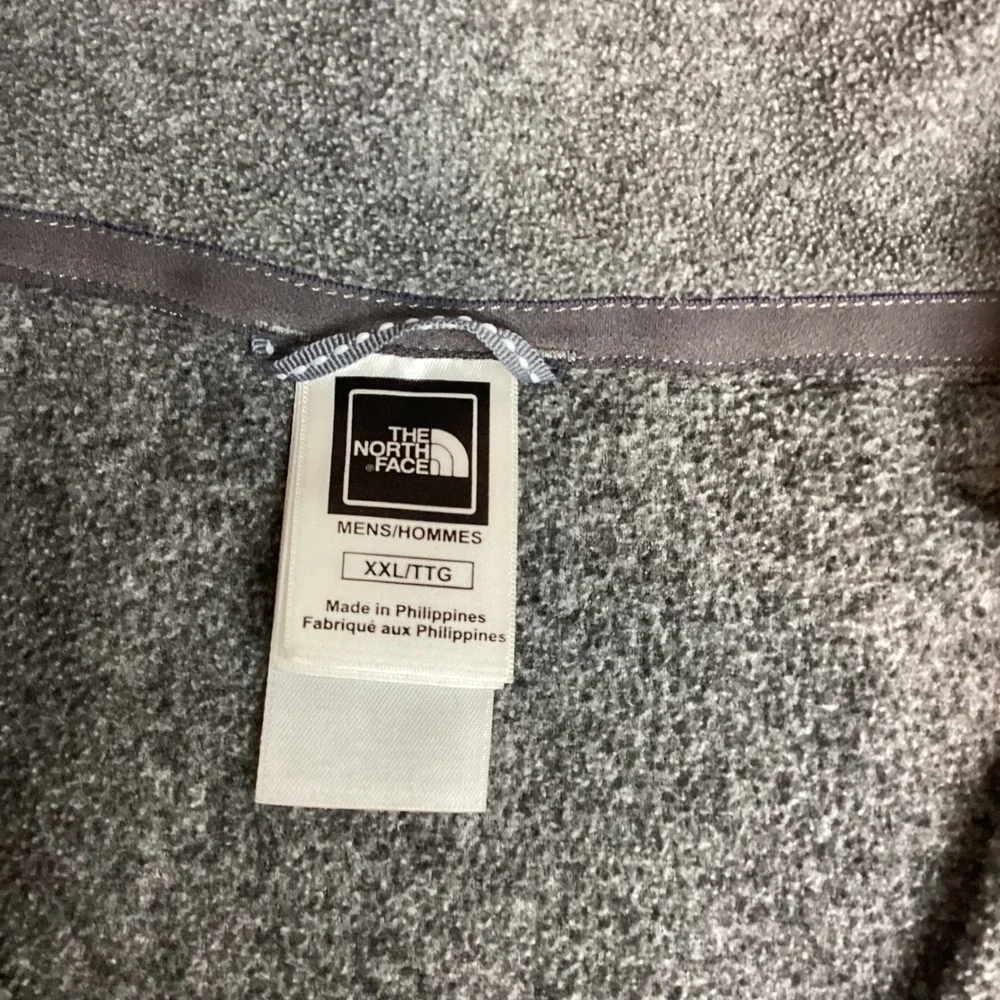 The North Face Mens TKA 100 Glacier 1/4 Zip Fleece Pullover Grey XXL ALD0 TB50